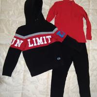 Outfit maschio 11/12 anni rosso e nero
