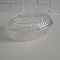 portaburro con coperchio in vetro vintage 