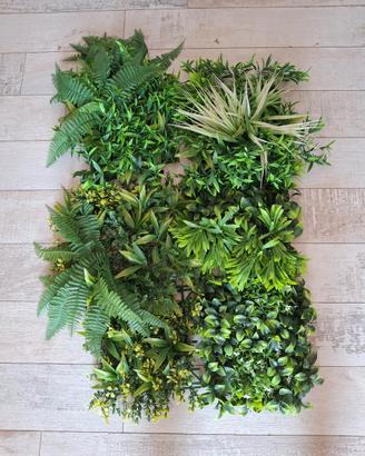 set 6 piante/foglie artificiali decorative