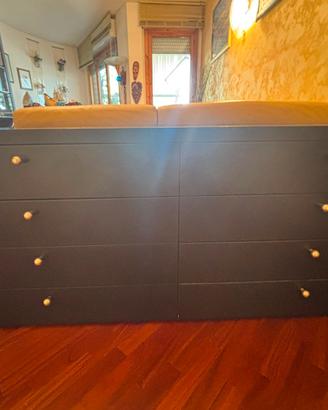 Cassettiera design Cappellini blu notte 8 cassetti
