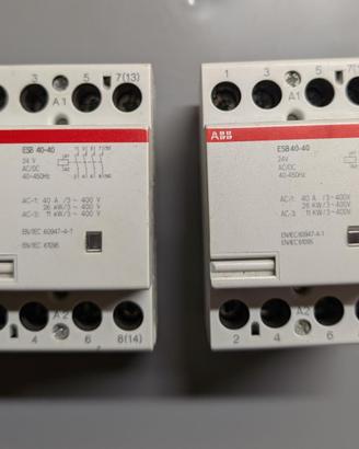 CONTATTORE ABB ESB 40-40 BOBINA 24V AC/DC 4 POLI