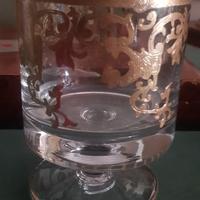 Coppa in Cristallo decorata in oro zecchini