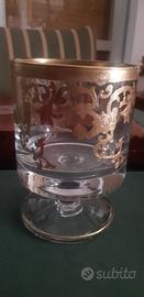 Coppa in Cristallo decorata in oro zecchini