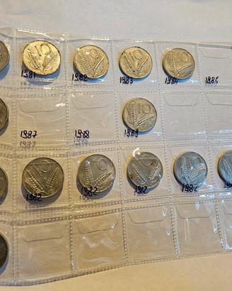 10 lire  anni 80 spiga aratro