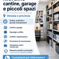 Riordino cantine, garage, spazi e manutenzioni