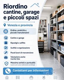 Riordino cantine, garage, spazi e manutenzioni
