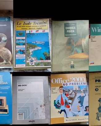 Vecchi libri scolastici e guide