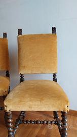 Sedie imbottite (n°4) Vintage in legno