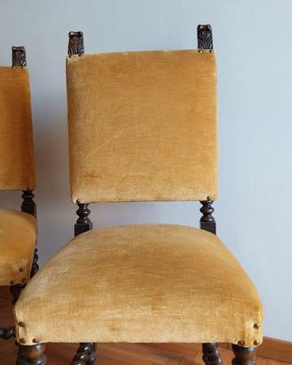 Sedie imbottite (n°4) Vintage in legno