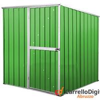 Box da giardino lamiera 175x185cm verde chiaro