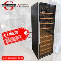 FRIGO VINI colore nero RIPIANI ESTRAIBILI Led Blu