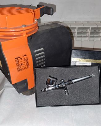 Aerografo e compressore
