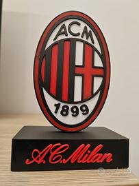 Scudetto milan da tavolo stampato in 3D