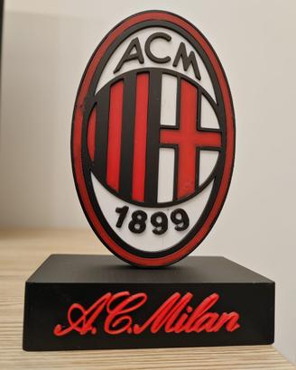 Scudetto milan da tavolo stampato in 3D