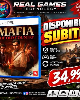 MAFIA THE OLD COUNTRY PS5 NUOVO SIGILLATO