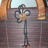 Borsa a mano in legno e bambù Nuova 