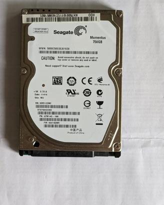 Hard disk 2,5 seagate momentus 750GB