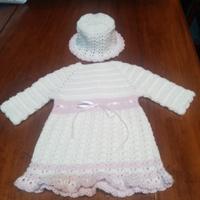 Abitino + cuffietta x bimba 3/9 mesi 