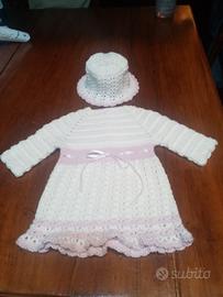 Abitino + cuffietta x bimba 3/9 mesi 