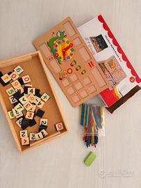 Gioco legno matematica lavagna puzzle