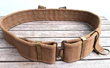 Cinturone kaki anni '50/70 E.I. tg. 2 da Ufficiale