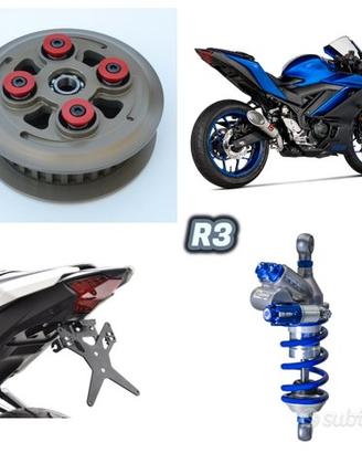 Yamaha R3 monoammortizzatore frizione portatarga