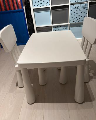 Tavolo con sedie per bambini
