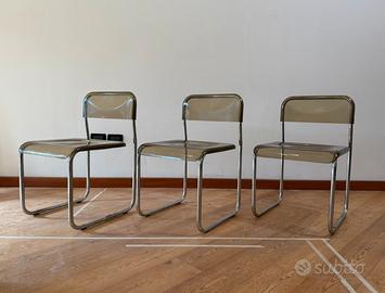 Set 3 sedie Arc Linea in stile Bauhaus made in ita