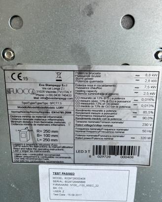 Stufa a pellet ventilata