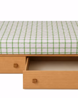 Letto singolo in legno con cassettoni contenitore