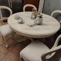 TAVOLO E SEDIE SHABBY 