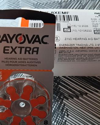 Batterie Rayovac per apparecchi acustici  size 13