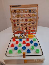 Alfabeto in legno piu gioco forme