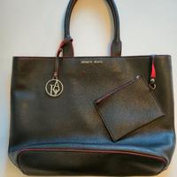 Borsa Armani Jeans nera interno rosso