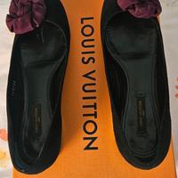 Ballerine Louis Vuitton nere in camoscio  nero. 38