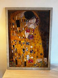 Quadro / Puzzle Klimt Il Bacio con cornice 50x70