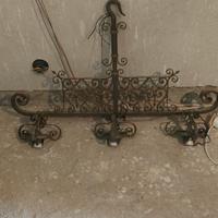 lampadario in ferro battuto 