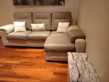 Divano eco pelle bicolore 