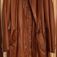 Trench in pelle uomo