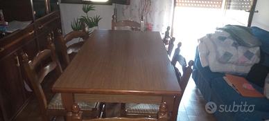 Tavolo cucina estensibile più sei sedie