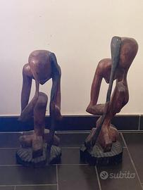 Coppia di statue IL PENSATORE