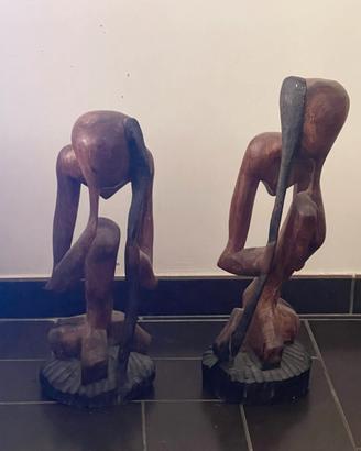 Coppia di statue IL PENSATORE