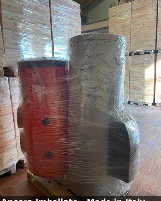 Bollitore inox 300L doppia serpentina + caldaia