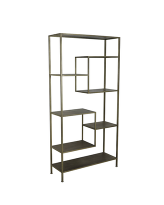 CABINET 101X36X200 YVANA ANTIQUE GOLD