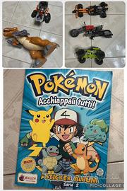 Album figurine pokemon, lego tecnic e t-rex