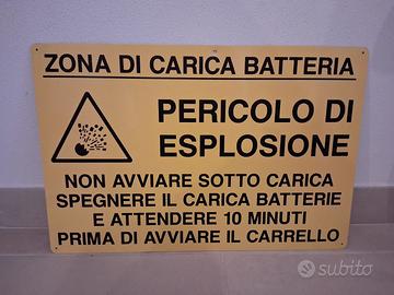 cartello pericolo di esplosione 