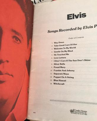 Libro spartiti musica ELVIS PRESLEY