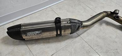 Scarico mivv terminale in carbonio con collettore