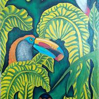 Olio su tela 30x60 originale 1991 – quadro anni 90