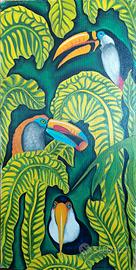 Olio su tela 30x60 originale 1991 – quadro anni 90